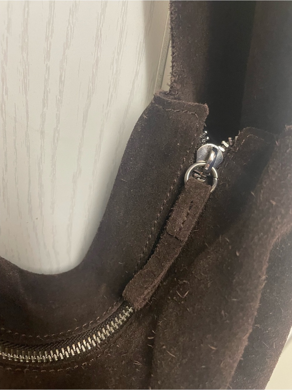 Mango Suede Shoulder Bag -Deep Brown - Picture 4 of 9